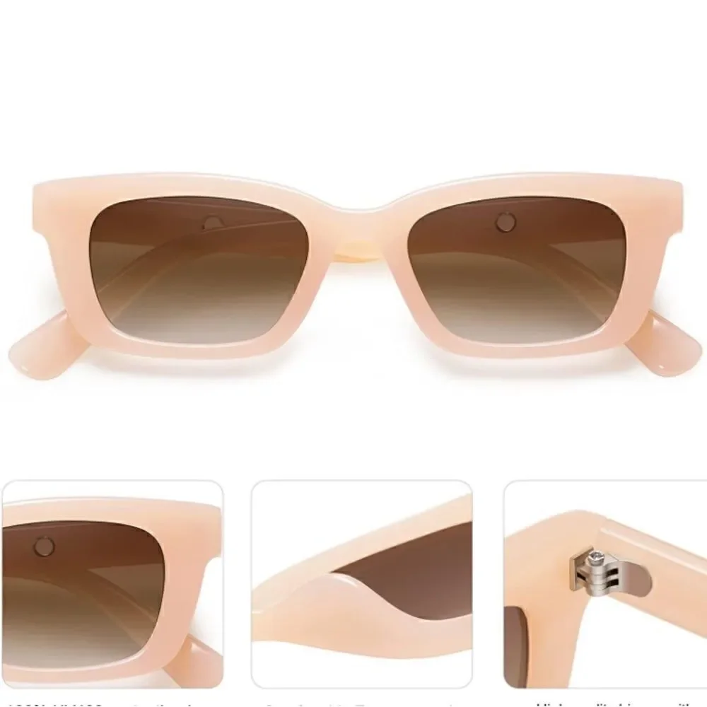 Rectangular Retro Chunky Sunglasses  - Picture 3 of 3
